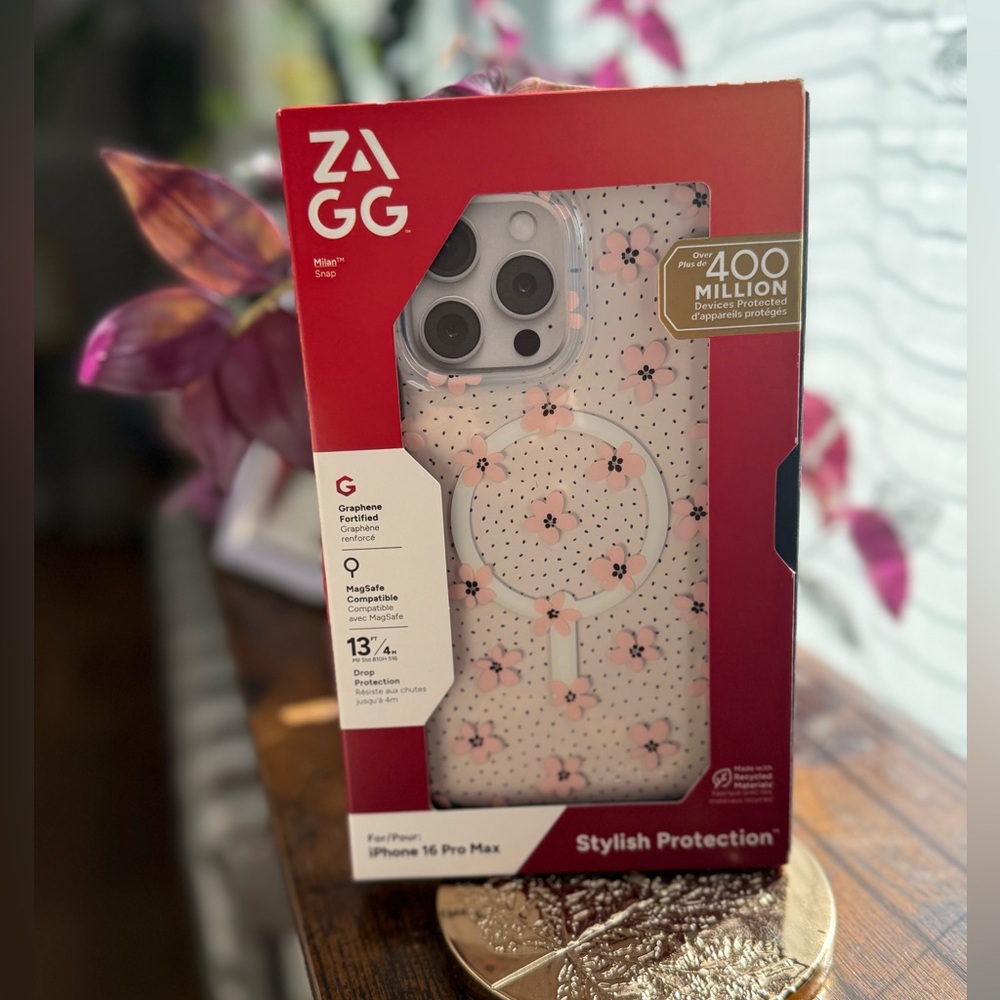 16 Pro Max - Zagg Milan Snap for MagSafe Flower iPhone Case